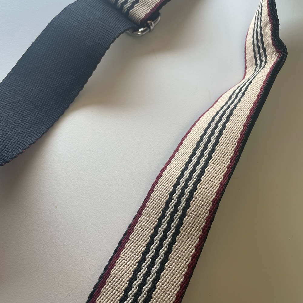 Adjustable Stripe Pattern 1.5” Wide Tan Green Replacement Purse Strap, NWT - Picture 6 of 6